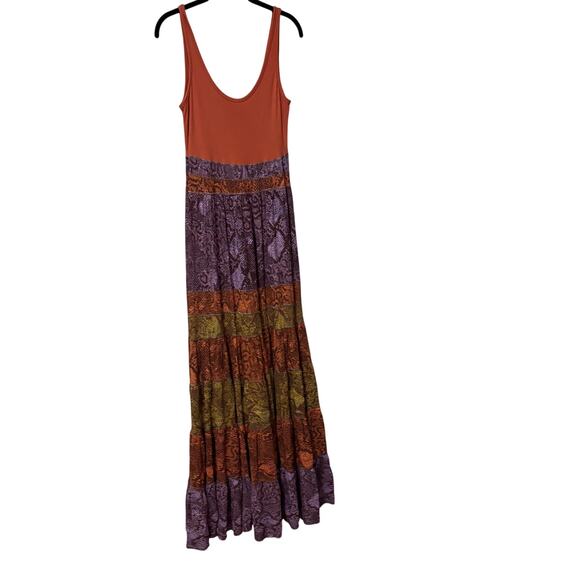 Anthropologie Pink Purple Snake Print Colima Maxi Dress Size XS - Picture 3 of 9